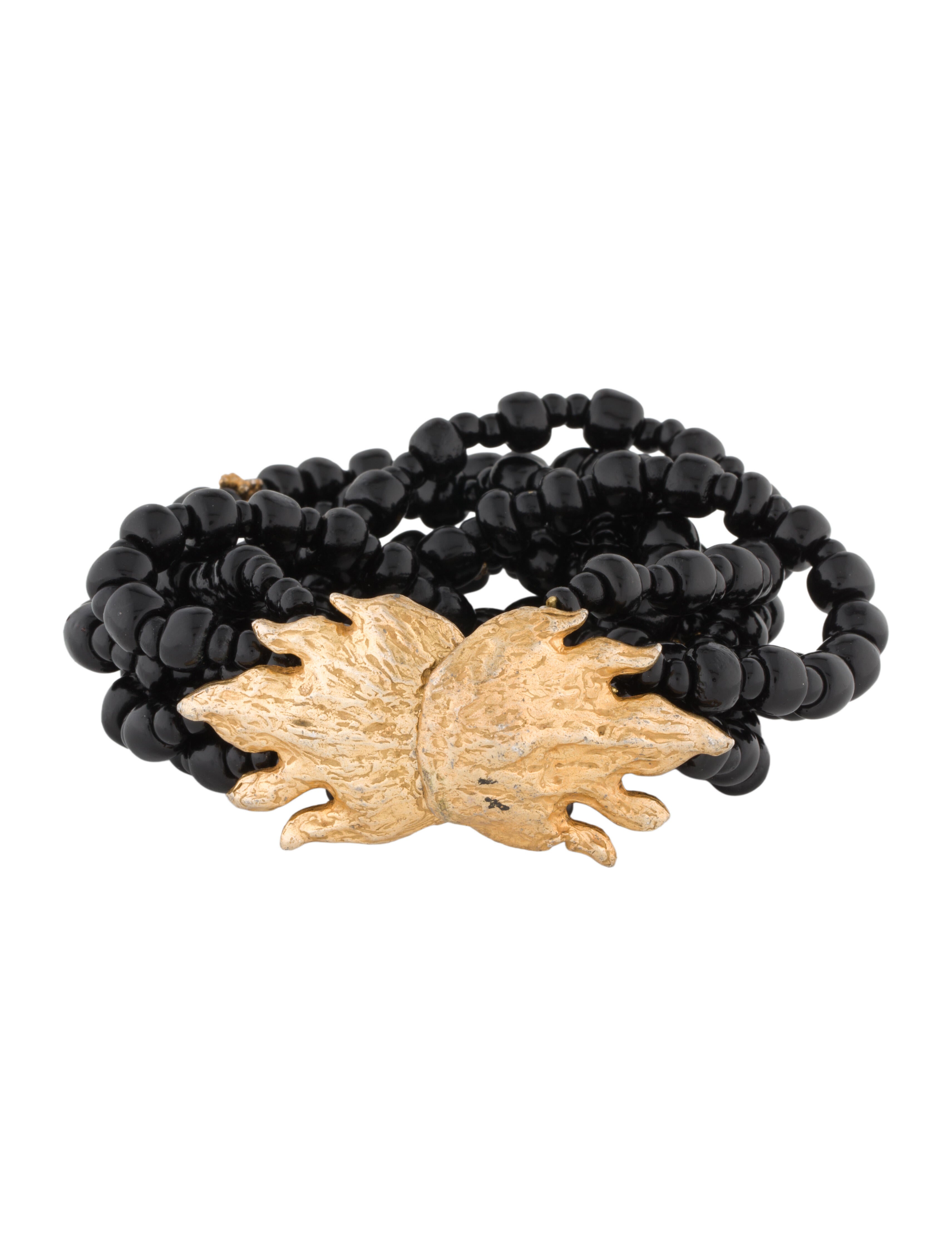 Saint Laurent Beaded Multistrand Link Bracelet